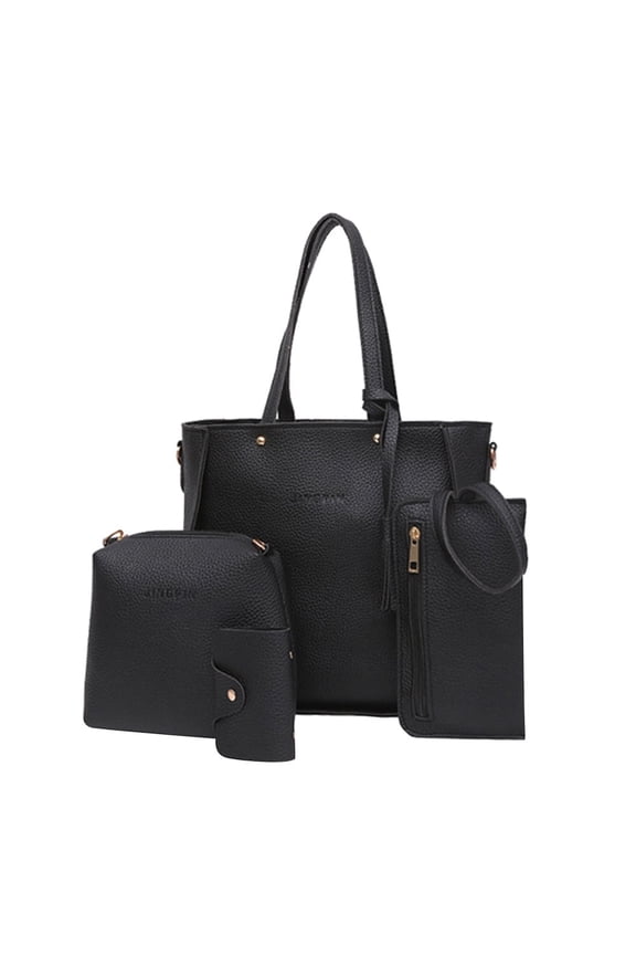 4PCS Set Womens Purses and Handbags Tote Bag Work Satchel Bags Crossbody Shoulder Bag