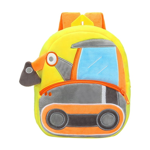 MUSOIE Animal Backpacks Engineering Vehicle Backpack Cute Soft Cartoon Plush Mini Bags Daypack
