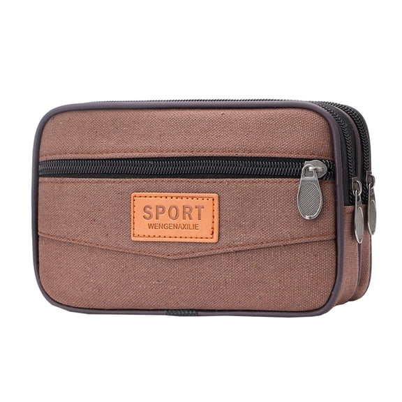 MUSOIE Belt Bag Coin Purse Wallet for Men Women Waist Pack Cell Phone Zipper Case Pouch