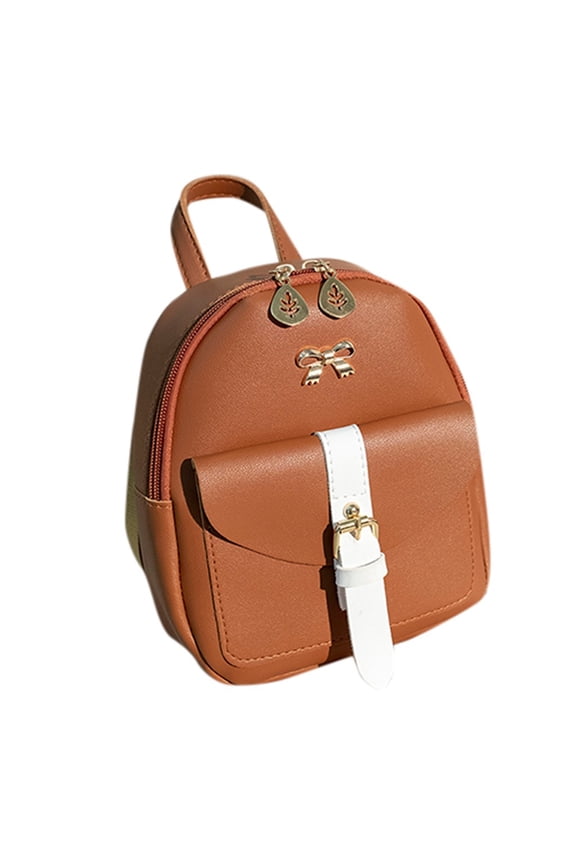 Bowknot Cute Backpack Vegan Leather Mini Backpack Purse for Women Small Casual Daypacks