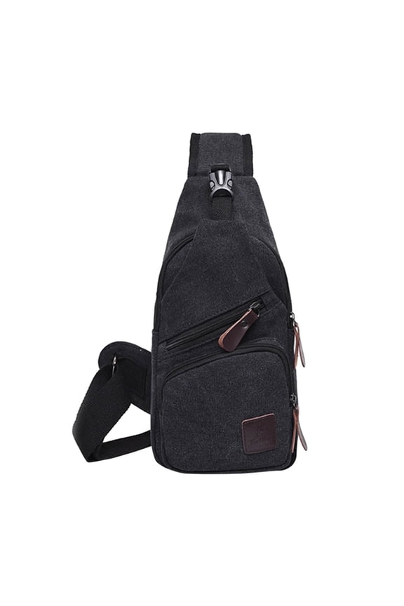 Canvas Sling Bag Crossbody Backpack Shoulder Casual Rucksack for Men Women Outdoor Hiking