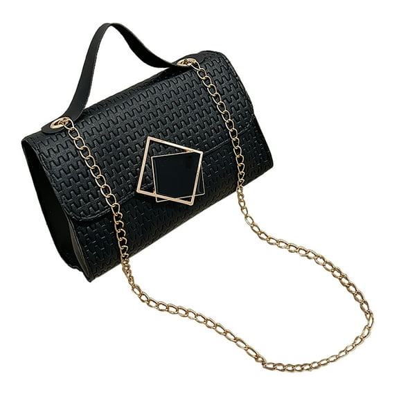 MUSOIE Clutch Purses for Women Vegan Leather Handbag Detachable Chain Strap Crossbody Shoulder Bag