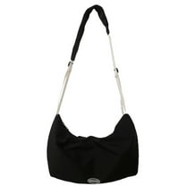 MUSOIE Crescent Crossbody Bags for Women Nylon Slouchy Sling Bag Shoulder Cross Body Purses