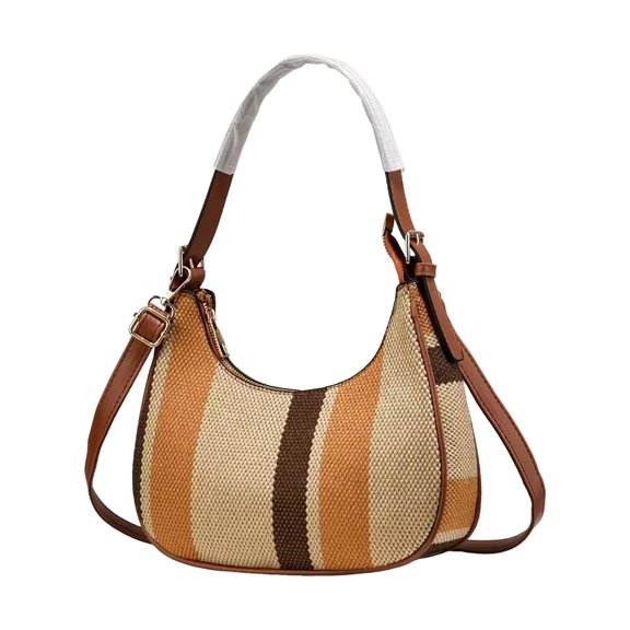 MUSOIE Crescent Shoulder Bag for Women Large Capacity Canvas Underarm Purses Clutch Handbag