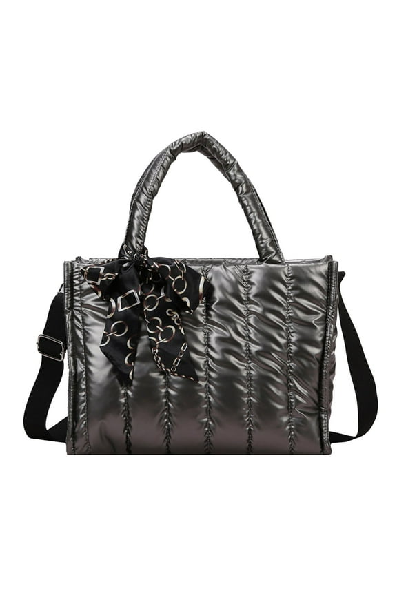 Crossbody Bag for Women Quilted Tote Bag Puffy Weekender Overnight Bag Nylon Shoulder Handbag