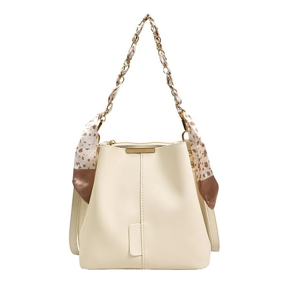 MUSOIE Crossbody Bucket Bag for Women Elegant Evening Shoulder Bag with Datchable Chain Strap