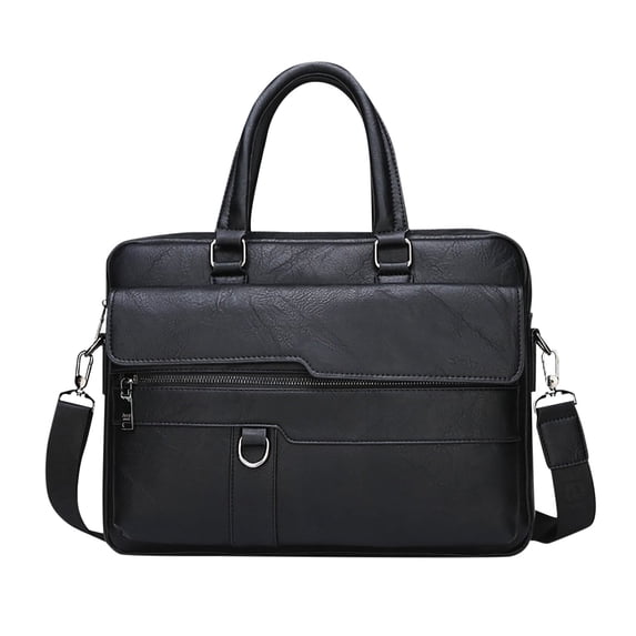 MUSOIE Leather Messenger Bag for Men Laptop Bag Briefcase Vintage Handbag Shoulder Bag