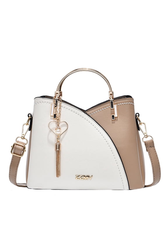 Bags for Women Splic PU Leather Purses Handbags Shoulder Bags Top Handle Tote Bag