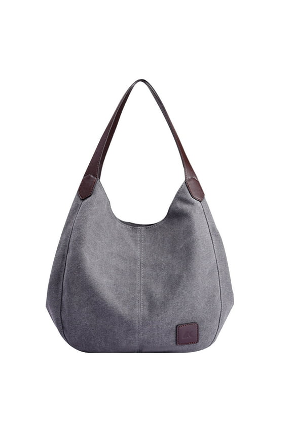 Handbags Canvas Crossbody Bags for Women Multi Compartment Tote Purse Medium Satchel