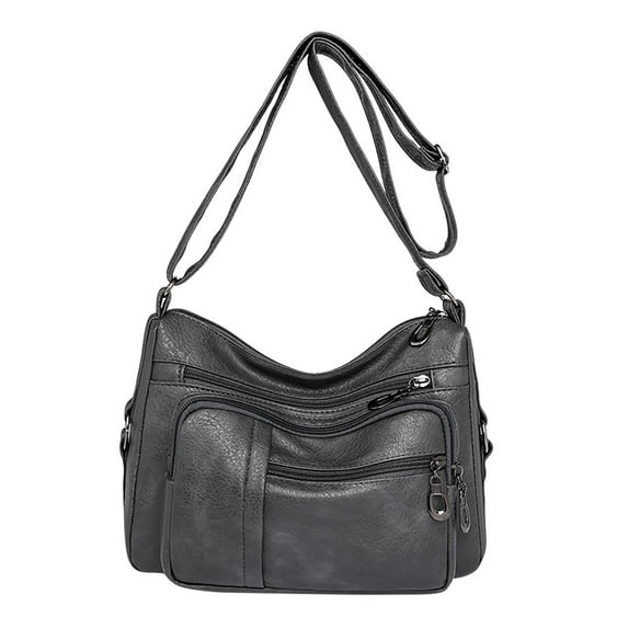 MUSOIE Large Crossbody Bags for Women Multi Pockets Shoulder Bags Soft Vintage Vegan Leather Purses