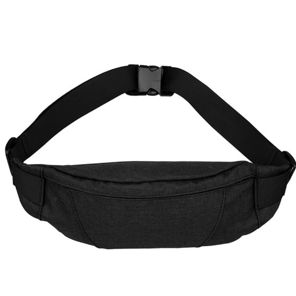 MUSOIE Large Crossbody Fanny Pack Waist Wallet Bag Adjustable Waterproof Belt Pouch for Travel Black