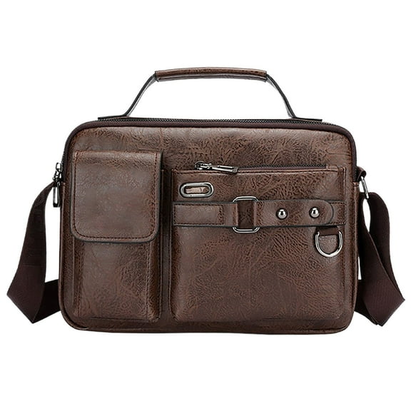 MUSOIE Mens Briefcase Vintage Messenger Bag for Men Crossbody Shoulder Office Retro Satchel Bag