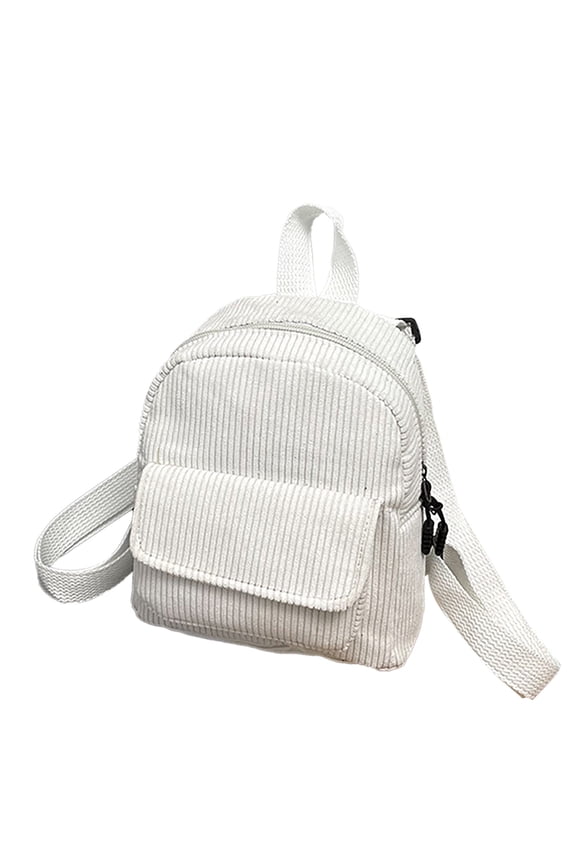 Mini Corduroy Backpack Purses for Women Cute Travel Backpack Small Daypack Shoulder Bag