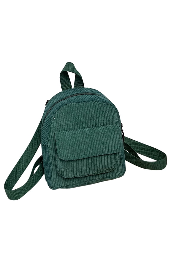 Mini Corduroy Backpack Purses for Women Cute Travel Backpack Small Daypack Shoulder Bag