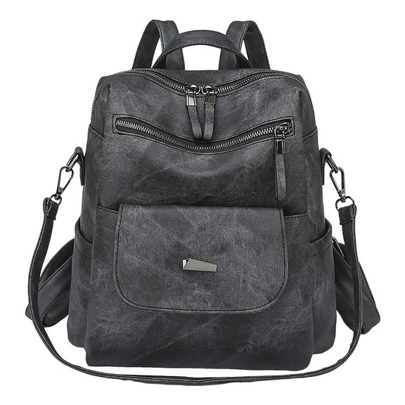 MUSOIE PU Leather Backpack Purse for Women Large Capacity Travel Daypack Ladies Satchel Shoulder Bag