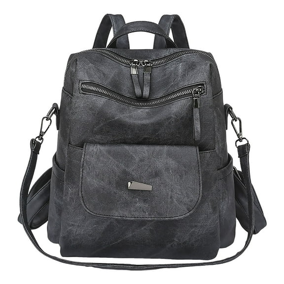 MUSOIE PU Leather Backpack Purse for Women Large Capacity Travel Daypack Ladies Satchel Shoulder Bag