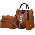 thumbnail image 1 of MUSOIE Purses for Women Large Shoulder Handbag Tote PU Leather Crossbody Bag Ladies Wallet Set 4pcs, 1 of 3