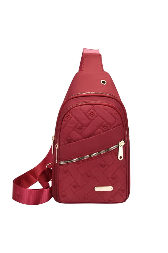 Quilted Crossbody Bags for Women Travel Sling Bag Lightweight Large Chest Bag Daypack