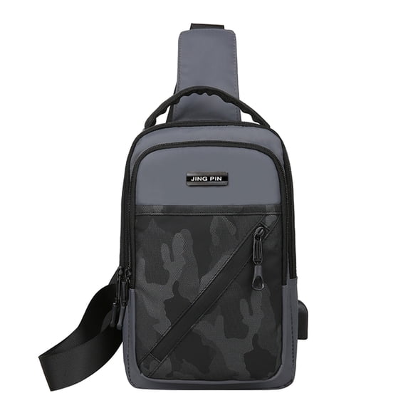 MUSOIE Sling Bag for Men Crossbody Backpack with USB Charging Port Waterproof Chest Daypack