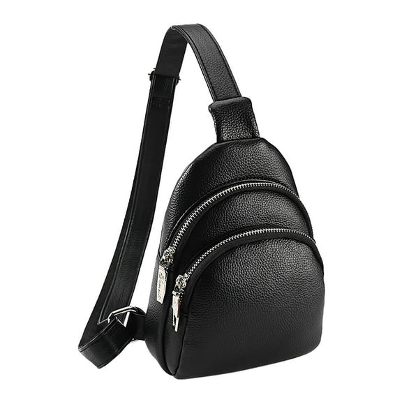 MUSOIE Sling Bag for Women Men PU Leather Crossbody Shoulder Bags Travel Backpack Fanny Pack Purses