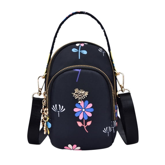 MUSOIE Small Crossbody Bags for Women Purses Nylon Cell Phone Bag Top Handle Handbag Wallet