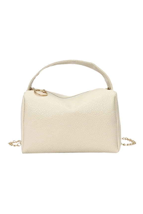 MUSOIE Small Hand Tote Handbag for Women Vegan Leather Top Handle Crossbody Purse with Chain Strap