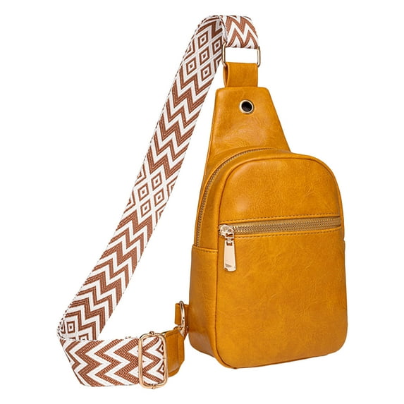 MUSOIE Small Sling Bag Crossbody Bags for Women Trendy Crossbody Purse PU Leather Chest Bag