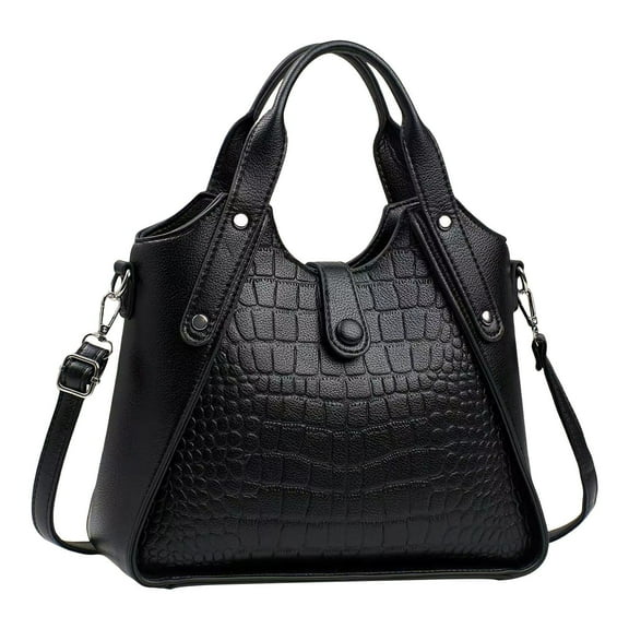 MUSOIE Top Handle Purses for Women Trendy Large Shoulder Bag Retro Vegan Leather Crossbody Bag