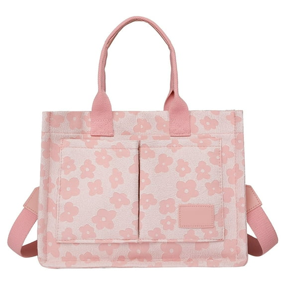 MUSOIE Tote Bags for Women Canvas Purse Bags with Pockets Top Handle Shoulder Handbags Satchel Bags