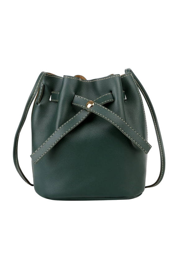 Vegan Leather Bucket Bags and Drawstring Crossbody Purse for Women Tote and Handbags