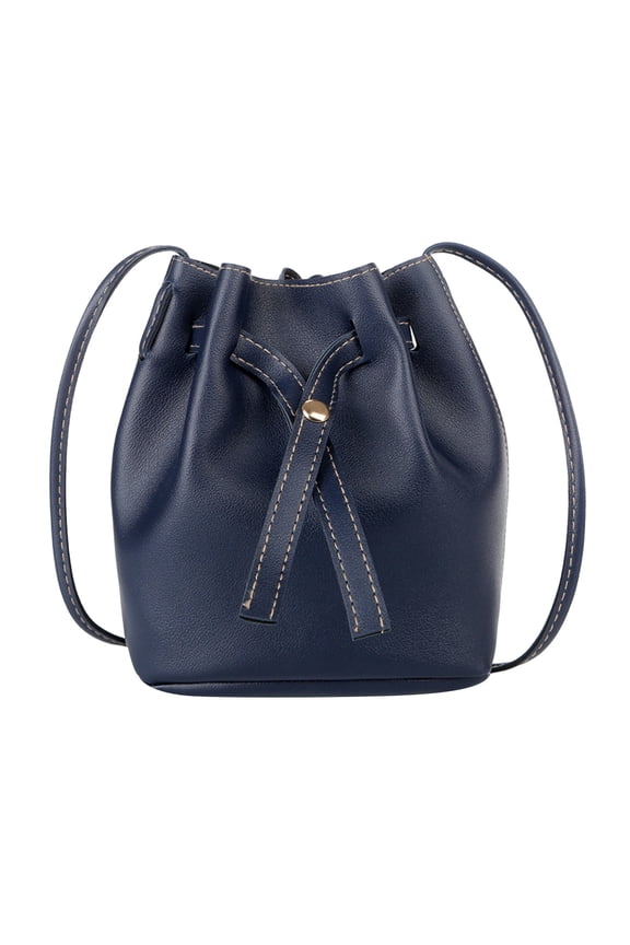 Vegan Leather Bucket Bags and Drawstring Crossbody Purse for Women Tote and Handbags