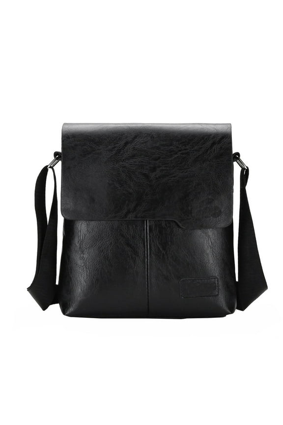 Vegan Leather Messenger Bag for Men Laptop Briefcase Bag for College Office Adjustable Strap