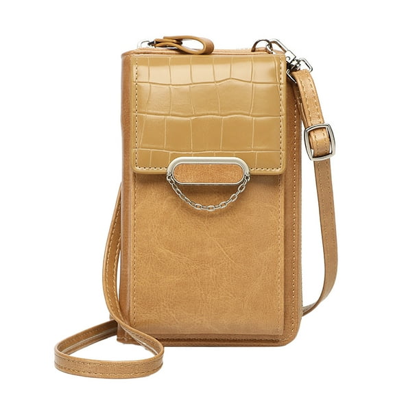 MUSOIE Vegan Leather Small Crossbody Bags for Women Cell Phone Bag Cross Body Purses with Card Slots