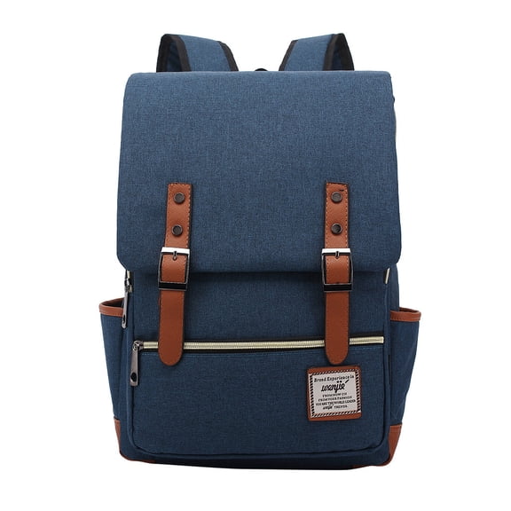 MUSOIE Vintage Canvas Backpack for Men Women Rucksack Laptop Large Retro Flap Daypack for Travel
