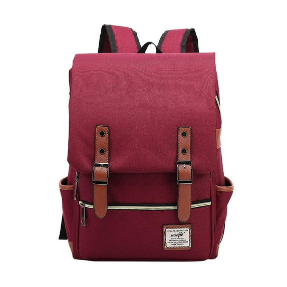 MUSOIE Vintage Canvas Backpack for Men Women Rucksack Laptop Large Retro Flap Daypack for Travel