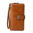 thumbnail image 1 of MUSOIE Wallets for Women Vegan Leather Credit Card Holder with RFID Blocking Large Capacity Wristlet, 1 of 4
