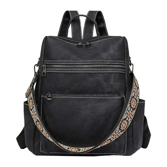 MUSOIE Women Backpack Purse Multi Pockets Anti-Theft Rucksack Travel Shoulder Bag Handbag Set 2pcs