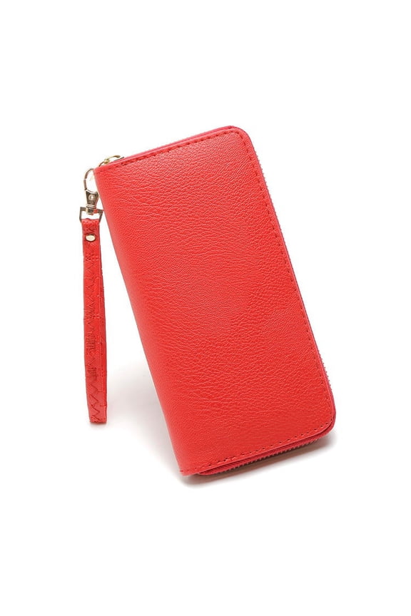 Women RFID Blocking Wallet Zip Around Phone Clutch Large Capacity Ladies Purse with Wristlet