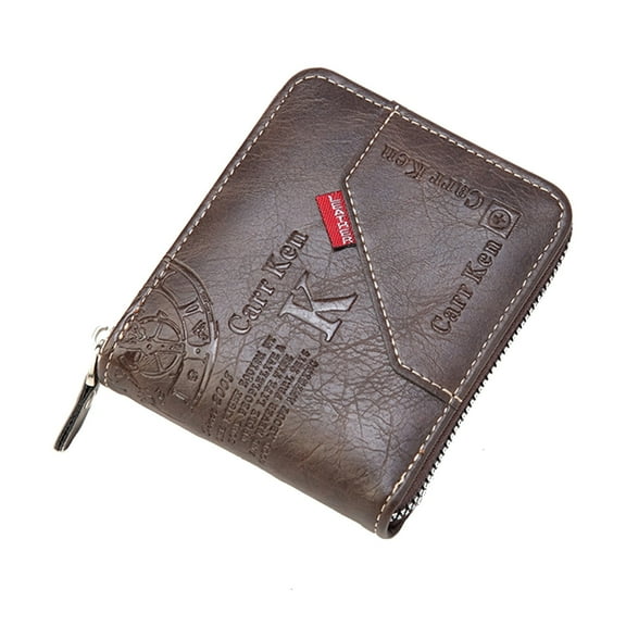 MUSOIE Zipper Wallet Men Women RFID Blocking Vegan Leather Bifold Credit Card Wallet Coin Pocket