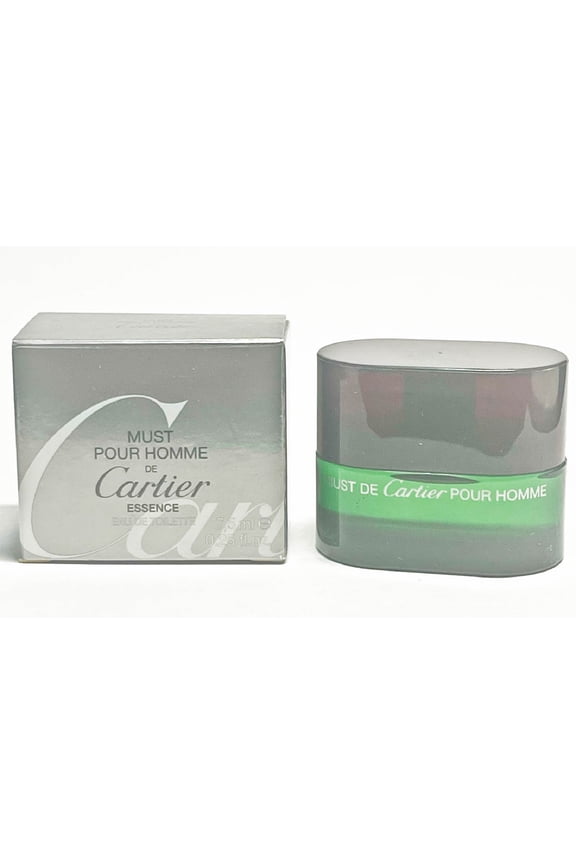 MUST DE CARTIER ESSENCE * Cartier 0.25 oz / 7.5 ml Miniature EDT Men Splash