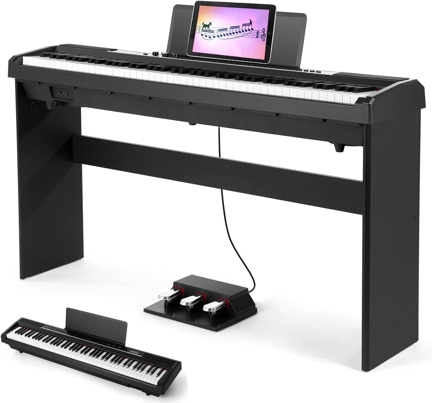 88 Key Digital Piano Keyboard,88 Key Full Size Weighted Hammer Action Electric K