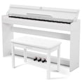 thumbnail image 1 of MUSTAR 88 Keys Digital Piano Fully Weighted Graded Hammer Action Keyboard for Beginner with 3-Pedal,Piano Bench(White), 1 of 30