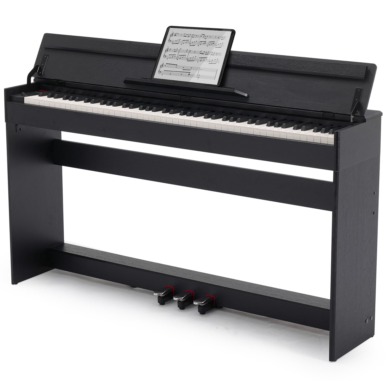 MUSTAR 88Keys Upright Fully Weighted Digital Piano Graded Hammer Action Electronic Keyboards with 3-Pedal for Beginners(Black)