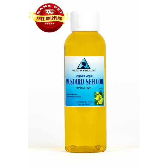 MUSTARD OIL ORGANIC UNREFINED VIRGIN COLD PRESSED RAW PREMIUM FRESH PURE 2 OZ