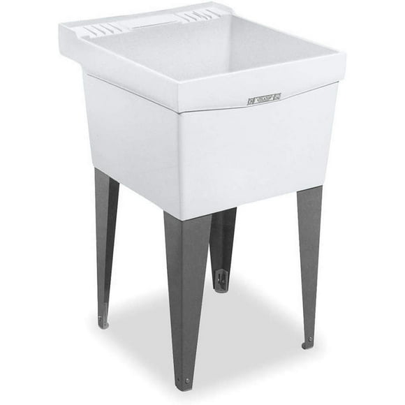 MUSTEE 20 in W x 24 in L x 34 in H, Floor Mount, Thermoplastic, Utility Sink