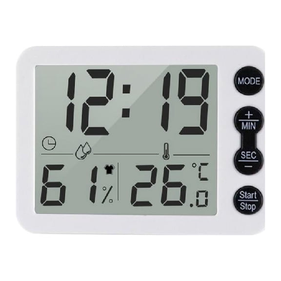 MUSUPER for Time Watch Clock Nursery Gauge Humidity Mini LCD Digital Thermometer Room Temperature Indoor Hygrometer Meter Electr