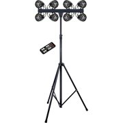 MUSYSIC MU L42AA Professional LED PAR Light   96 RGBW LEDs, 8 Channel DMX, Auto, Sound and Master/Slave Modes, Digital Display, 110 240V