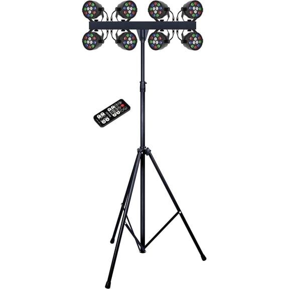 MUSYSIC MU‑L42AA Professional LED PAR Light – 96 RGBW LEDs, 8‑Channel DMX, Auto, Sound and Master/Slave Modes, Digital Display, 110–240V