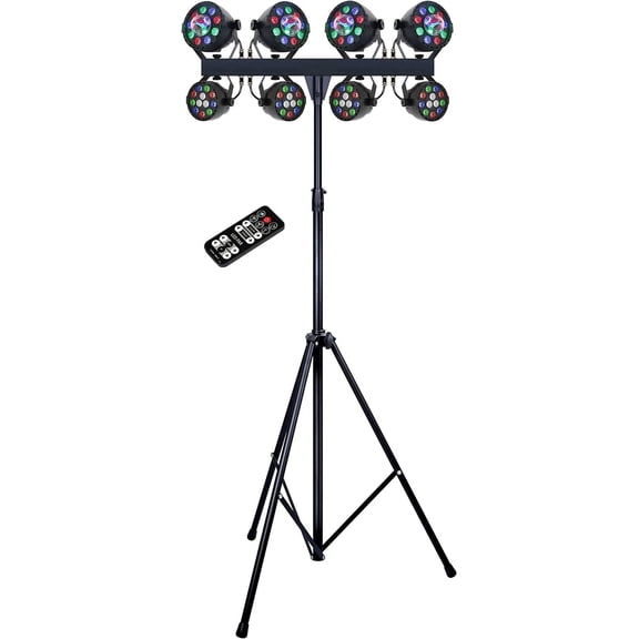 MUSYSIC MU‑L64AG Professional LED PAR Light – 96 RGBW LEDs, 8‑Channel DMX, Auto, Sound and Master/Slave Modes, Digital Display, 110–240V