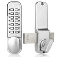 thumbnail image 1 of MUTEX Combination Door Lock MX250 Mechanical Keyless Surface Mount Deadbolt - Satin Chrome, 1 of 7